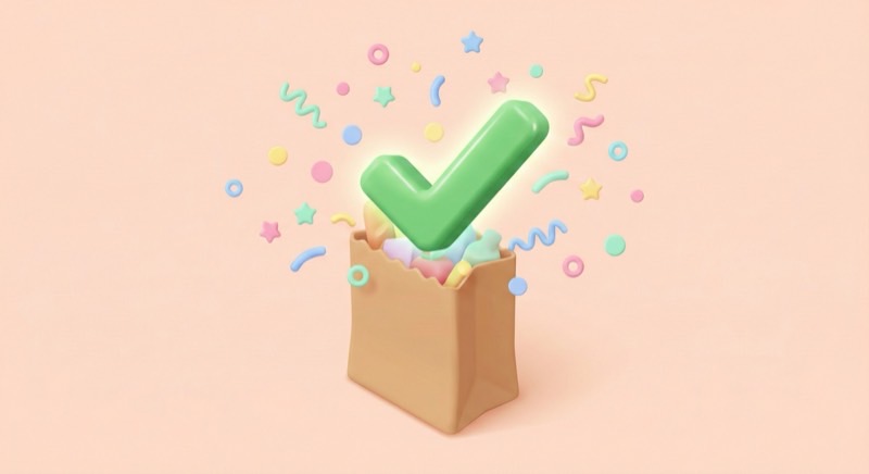 Illustration of a completed errand list